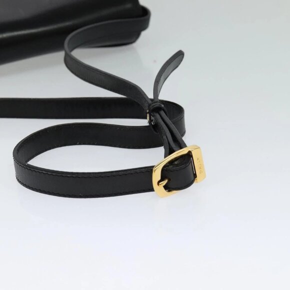 BALLY Shoulder Bag Leather Black Auth - Picture 12 of 16